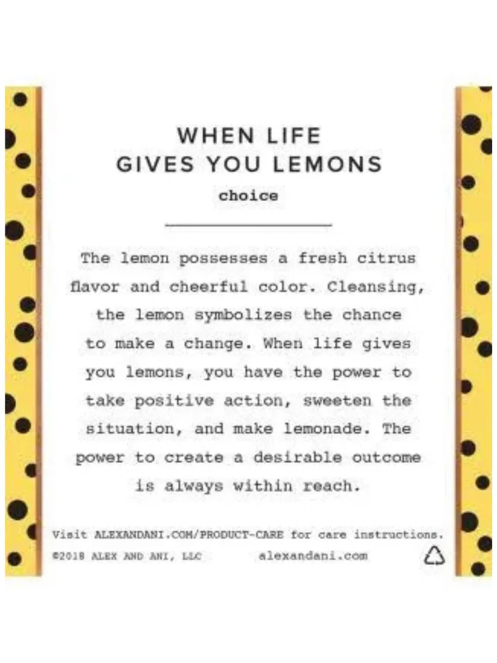 Alex and Ani 'When Life Gives You Lemons' Yellow Lemon Charm Bracelet - Silver